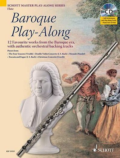 baroque play-along for flute,12 favorite works from the baroque era, with authentic orchestral backing tracks