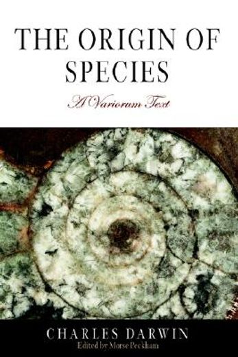 the origin of species,a variorum text (en Inglés)