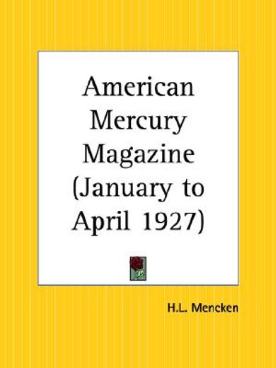 american mercury magazine january to april 1927