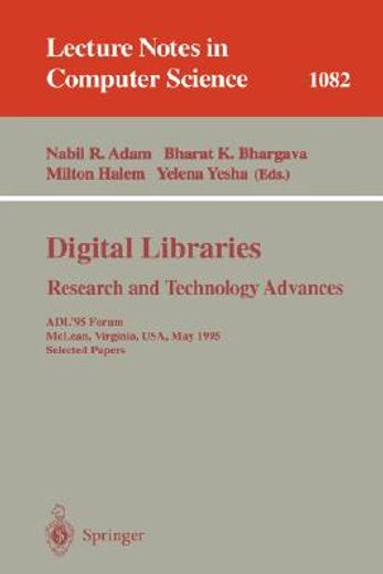 digital libraries. research and technology advances (in English)