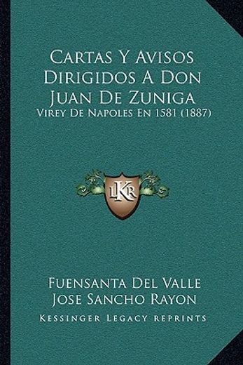 cartas y avisos dirigidos a don juan de zuniga: virey de napoles en 1581 (1887)