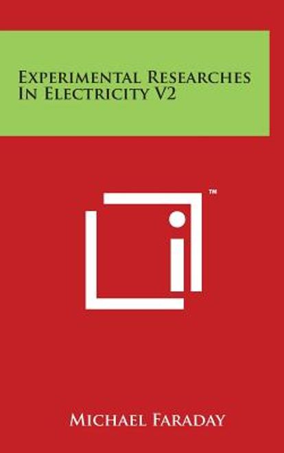 portada Experimental Researches in Electricity V2 (en Inglés)