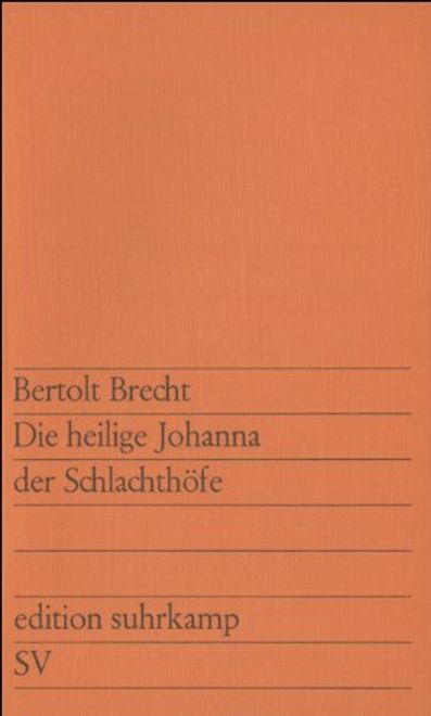 portada Die heilige Johanna der Schlachthöfe (in German)