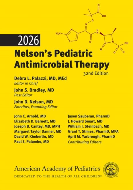 portada 2026 Nelson's Pediatric Antimicrobial Therapy, 32nd Ed (en Inglés)
