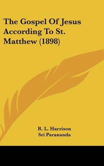 portada the gospel of jesus according to st. matthew (1898) (en Inglés)