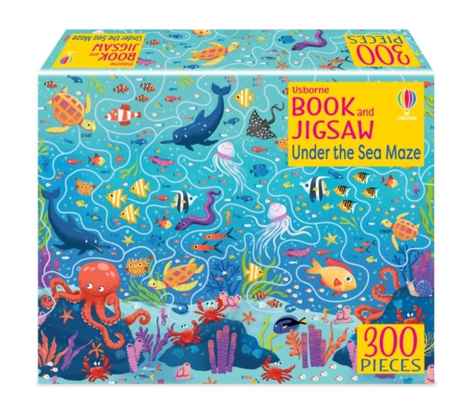 portada Usborne Book and Jigsaw Under the Sea Maze